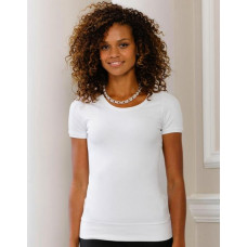 Top z krótkim rękawem Stretch HAFT/NADRUK