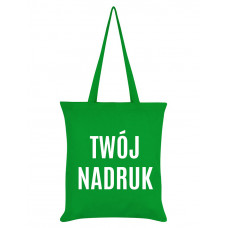 Torba bawełniana ZIELONA (długi uchwyt) z Twoim nadrukiem