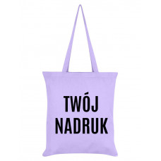 Torba bawełniana LAWENDOWA (długi uchwyt) z Twoim nadrukiem