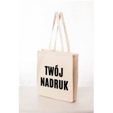 Torba bawełniana ECRU (długi uchwyt Z DNEM) z Twoim nadrukiem